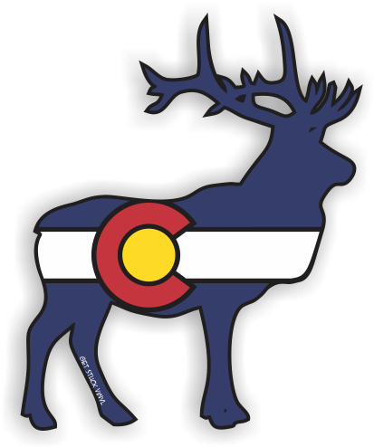 Colorado Elk Sticker - Colorado Elk Sticker (416x500)