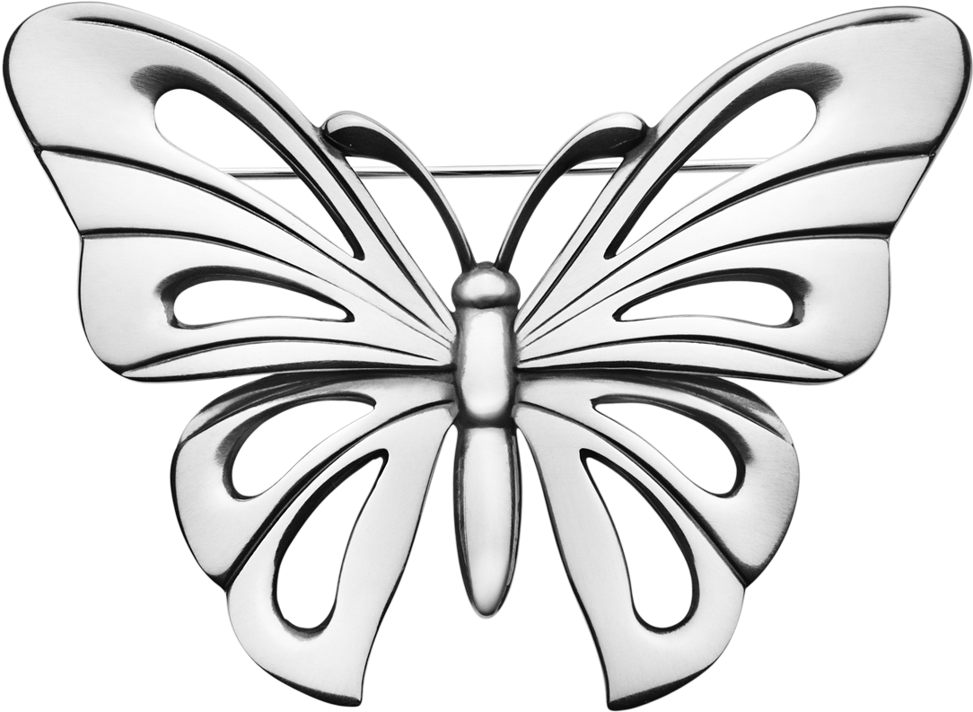 Steel Butterfly Cliparts - Silver Butterfly Brooch Uk (1200x1200)
