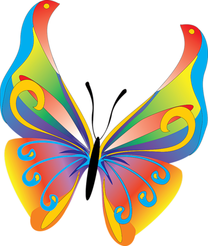 Free Clipart Images Butterfly - Color Me Beautiful 6! (423x500)