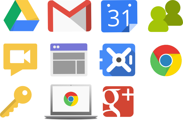 Free Google Apps Icon Pack - Google Apps Icons Png (600x394)