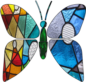 Stained Glass Butterfly - Stained Glass (540x380)