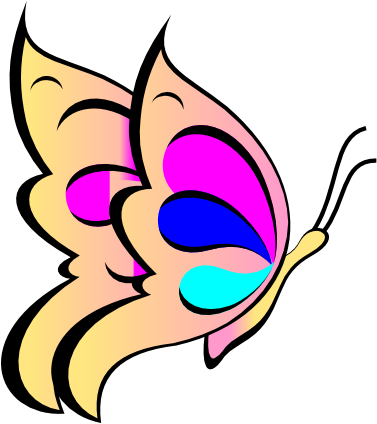 Butterfly Two Clip Art - Clip Art Of Flying Butterfly (600x494)