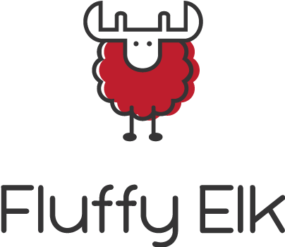 Fluffy Elk Logo - Fluffy Elk Logo (404x350)