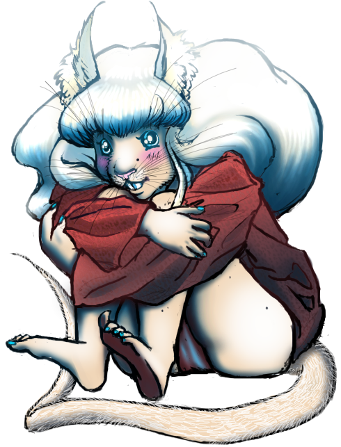 Kawaii Rat Girl By Sainte Seia On Deviantart Rh Sainte - Cartoon (500x680)