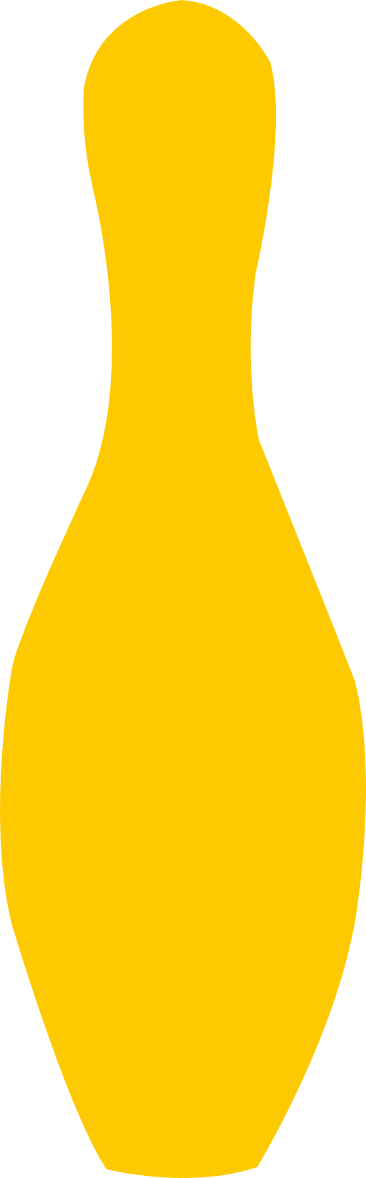 Bowling Pin Outline - Bowling Pin (512x1648)