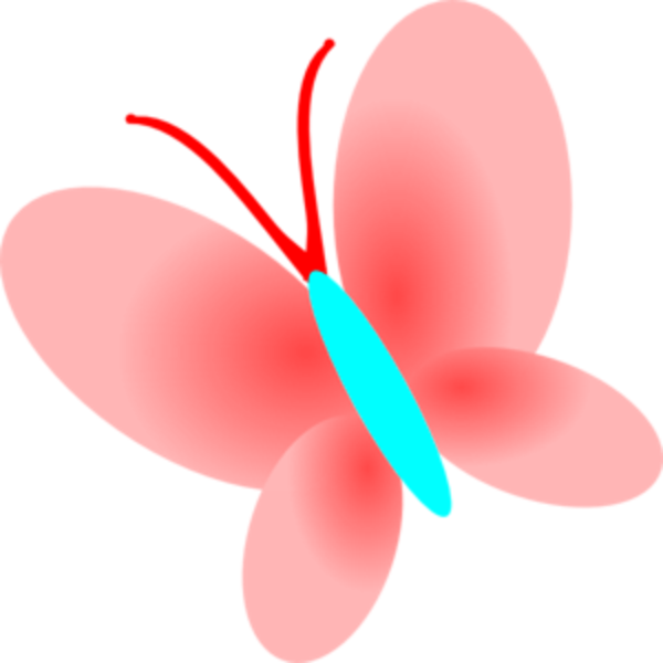 Light Pink Butterfly Clip Art - Butterfly Clipart Drawing Color (600x600)