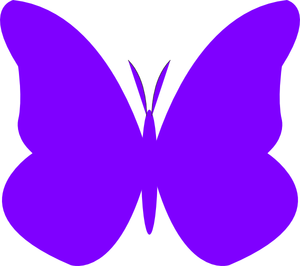 Violet Butterfly Clipart Purple Clip Art At Clker Com - Butterfly Clip Art Violet (600x533)