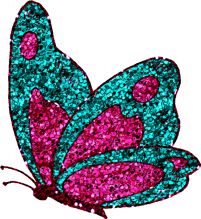Glitter Butterfly 03 Png By Clipartcotttage - Pink And Blue Glitter Butterfly (731x781)
