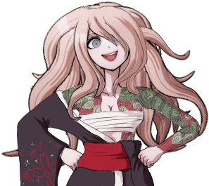 “upupupu~~ Seems Like A Rat's Found Their Way Into - Junko Enoshima Sprite Peace Sign (480x280)