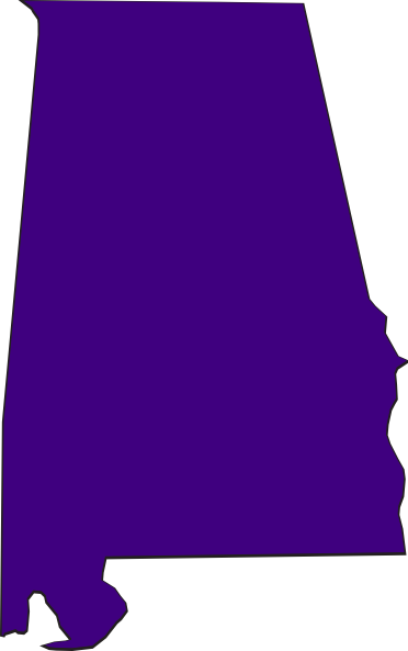 Alabama Outline Vector (372x593)