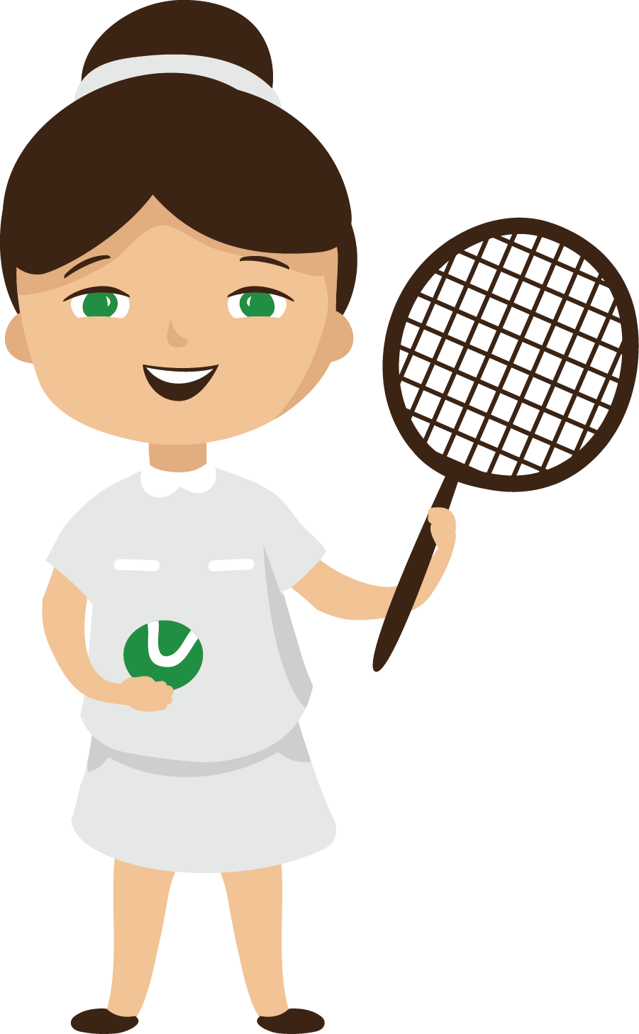 Tennis Girl Racket Illustration - Tennis (901x1458)