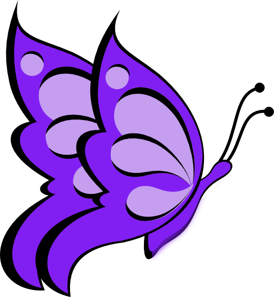 Light Purple Butterfly Clip Art - Clip Art Gold Butterfly (552x599)