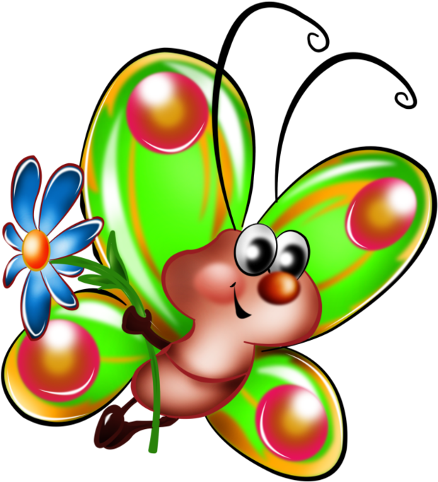 Borboletas & Joaninhas E Etc - Butterfly Clip Art Cuty (651x699)