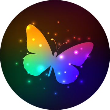 Rainbow Butterfly Clipart Transparent - Rainbow Images Of Butterflies (360x360)