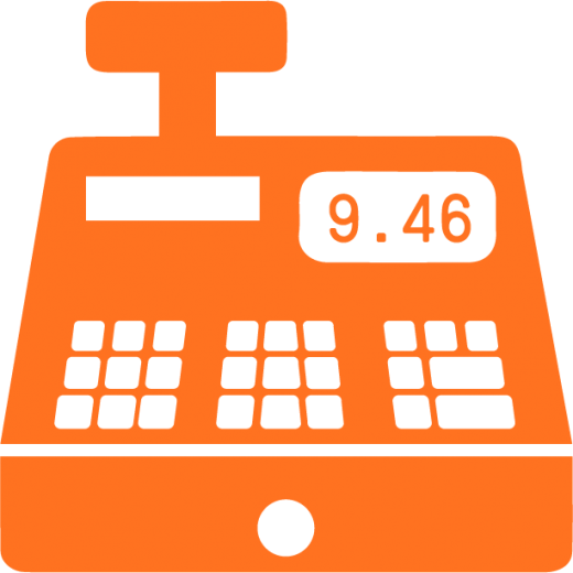 Orange Cash Register - Cash Register Ca Ching (520x520)
