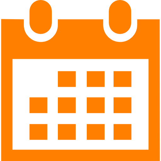 Calendar - Calendar Icon Png Transparent Orange (512x512)