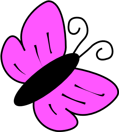 Light Pink Butterfly Clip Art - Butterfly Clip Art (600x498)