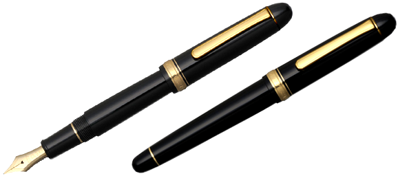 New Platinum Century Black In Now Shipping Safe - Platinum Pen (745x307)