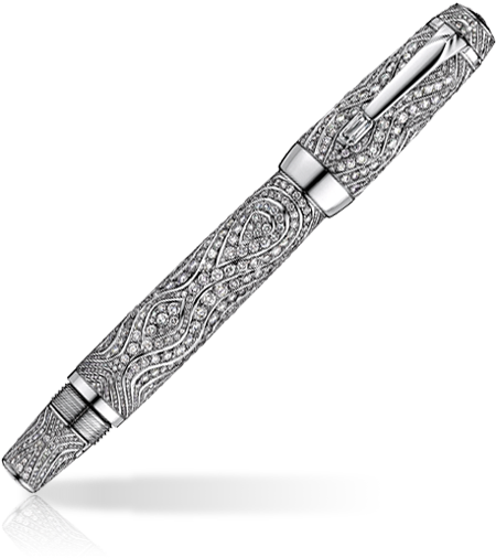 For Royalty, Dignitaries And Businessmen To Sign Those - Fountain Pen With Diamonds (470x510)