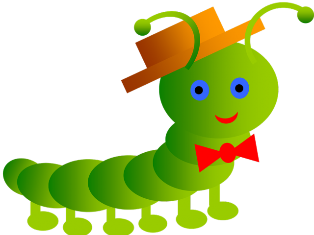 Inchworm Smile Worm Papillon Stricchetto A - หนอน การ์ตูน Png (640x480)