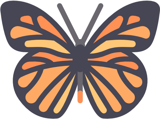 Butterfly, Silhouette, Butterflies, Animal, Black, - Pretty Icon (512x512)