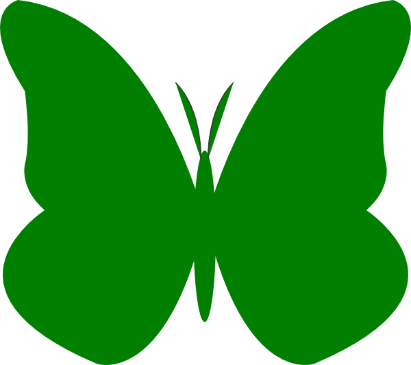 Lime Green Butterfly Clip Art (600x533)