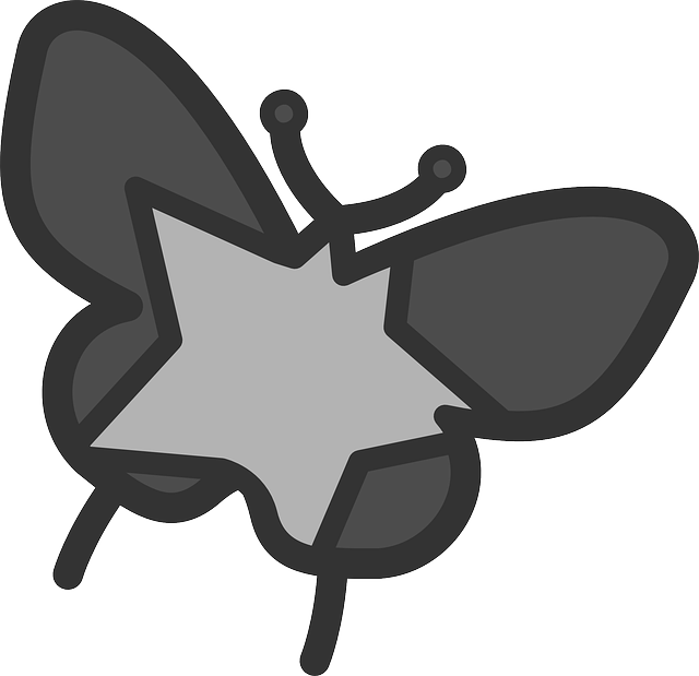 Star, Butterfly, Theme, Moth, Icon - Clip Art (640x619)