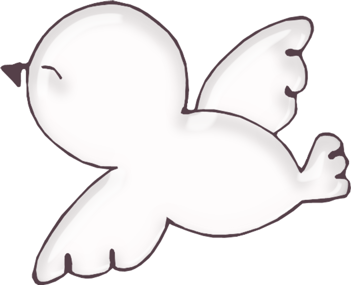 Line Art White Cartoon Character Clip Art - Clip Art (1600x1258)