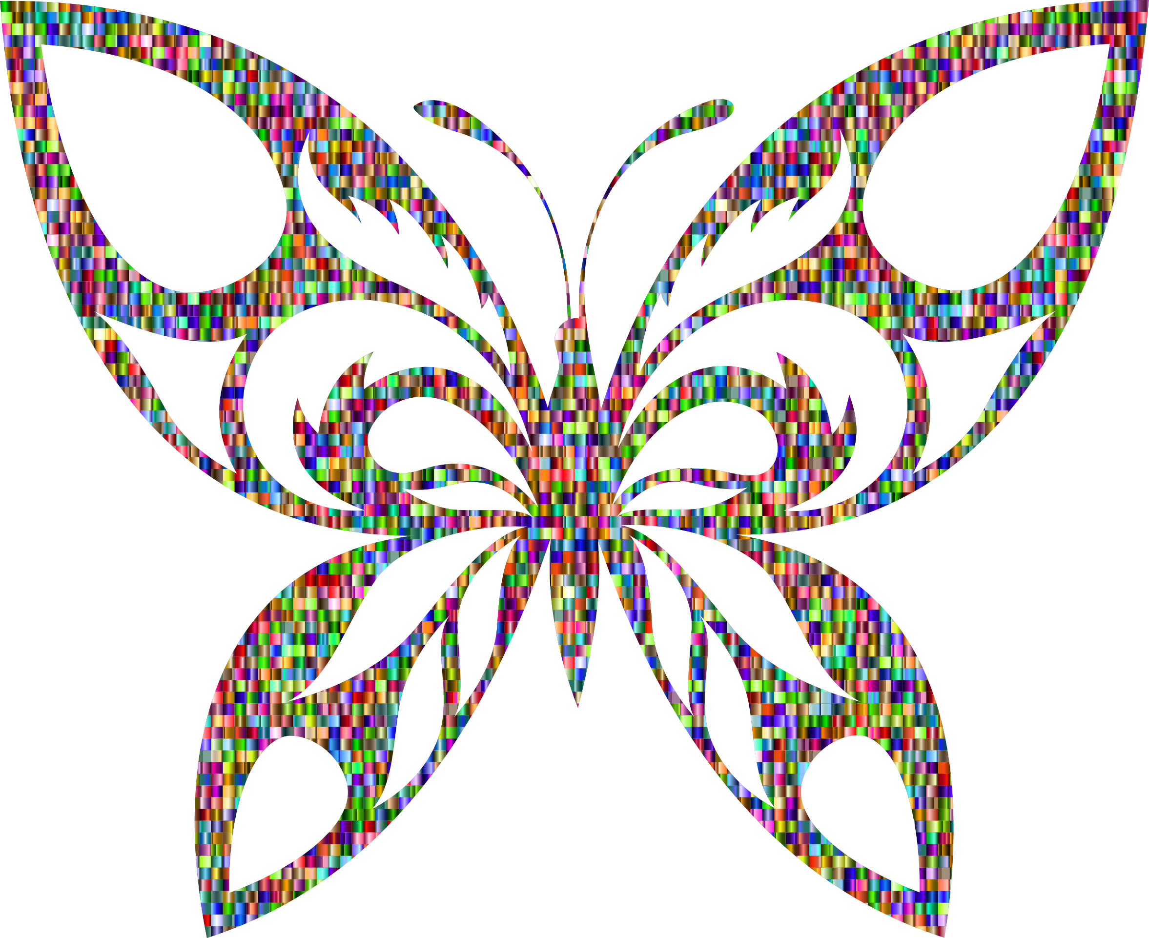 Clipart - Butterfly Silhouette (2354x1922)