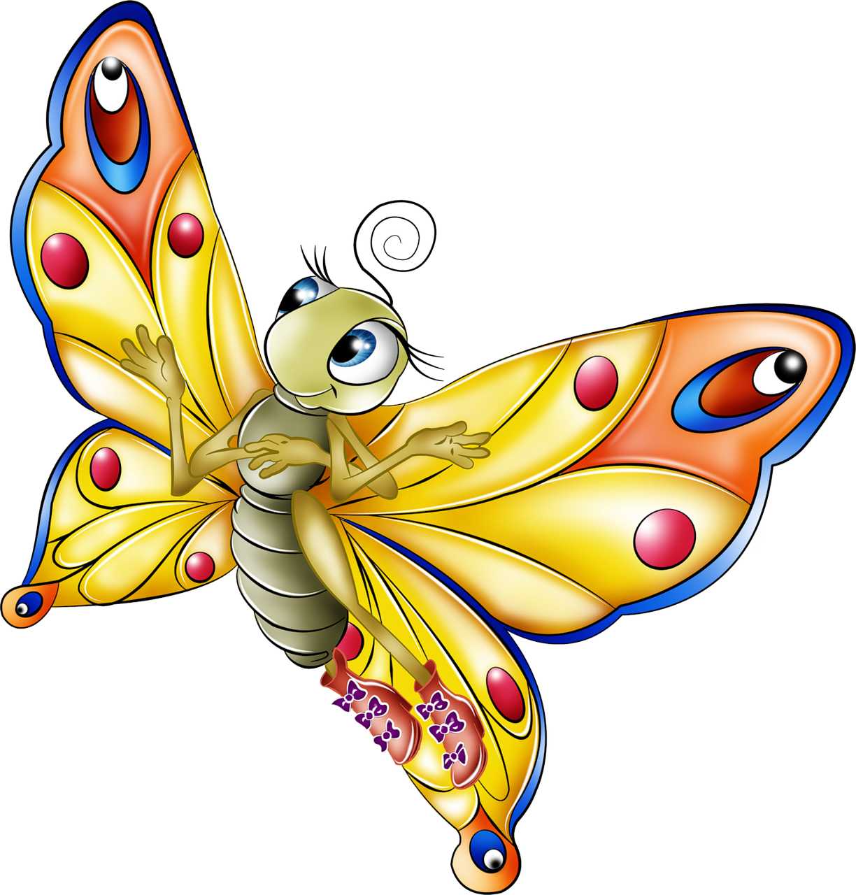 Png clipart. Бабочки мультяшные. Сказочная бабочка.