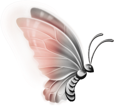 Clipart Butterflies - Pink Butterfly Clear Background (448x449)