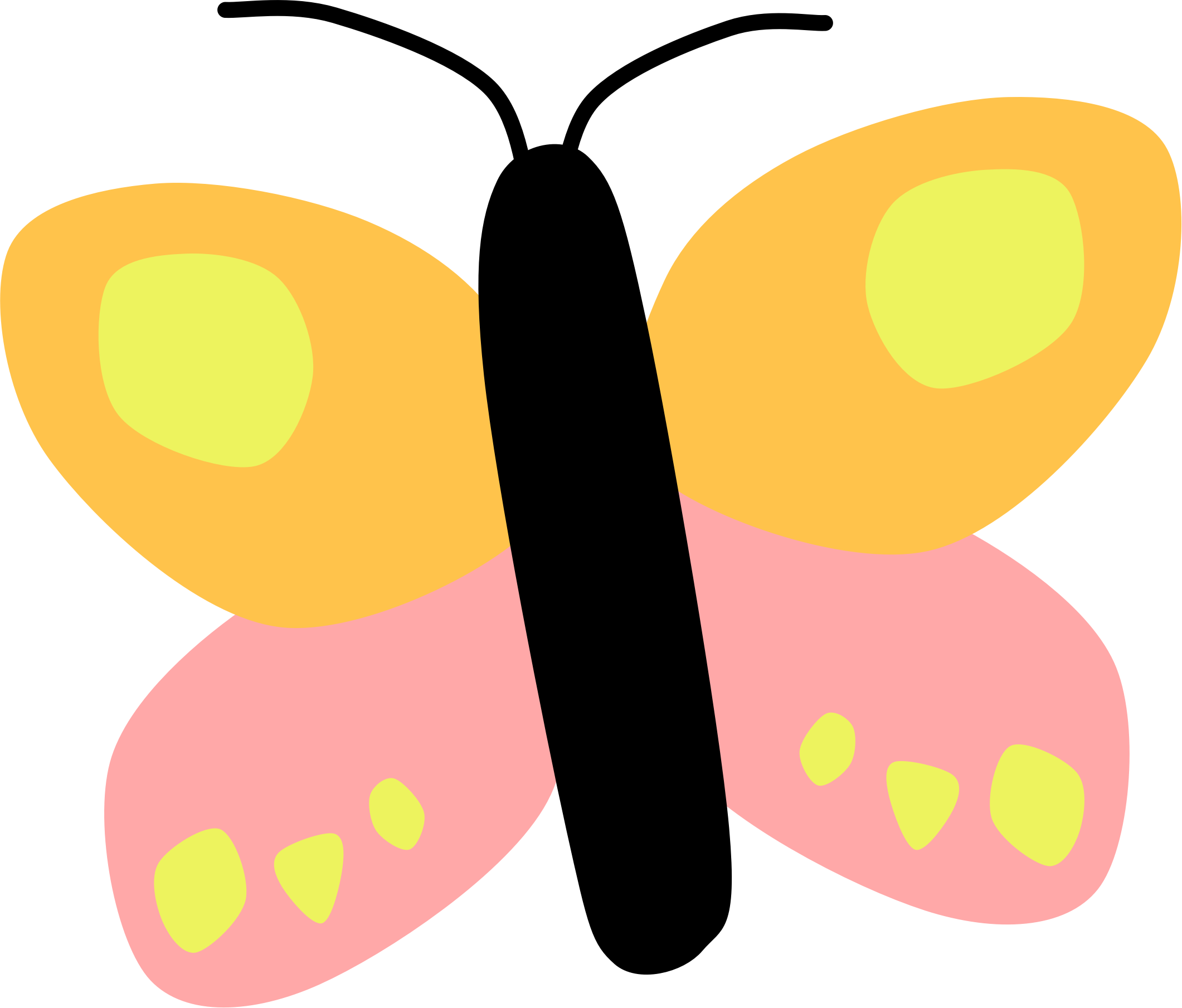 Butterfly - Clip Art (2121x1809)