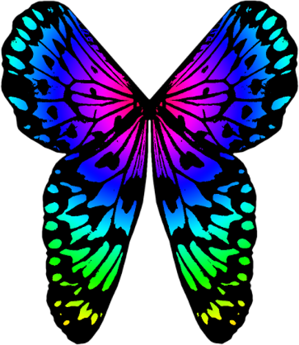 Wings Rainbow By Clipartcotttage - Clip Art (434x500)