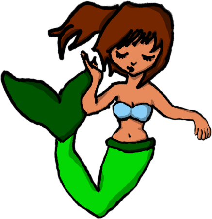 Mermaid - - Grandma Mermaid Vector Png (437x450)