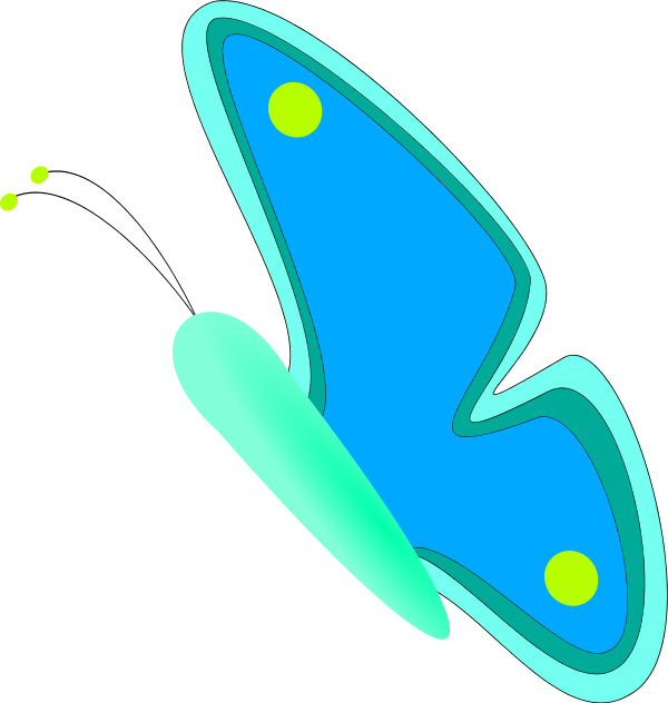 Butterfly Side Clipart - Butterfly Clip Art Sideview (600x632)