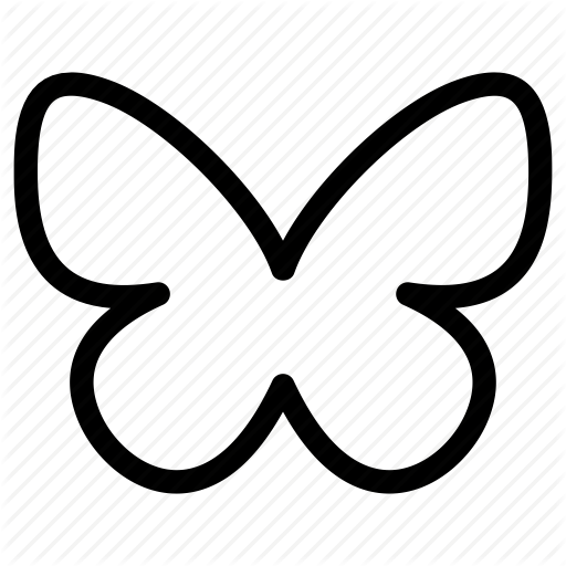 Drawing Clipart Black And White Best Photos Butterfly - Butterfly Outline Vector (512x512)