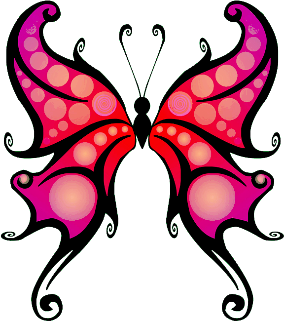 Black Red Butterfly Clip Art Png - Zazzle Schöner Roter Schmetterling T-shirt (591x697)