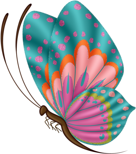 Butterfly Artbutterfly Kissesbutterfliesclip Artdragon - Buterflies Kisses Png (600x661)