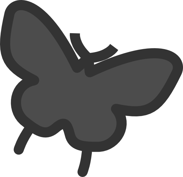 Butterfly Silhouette Clip Art - Silhouette (600x581)
