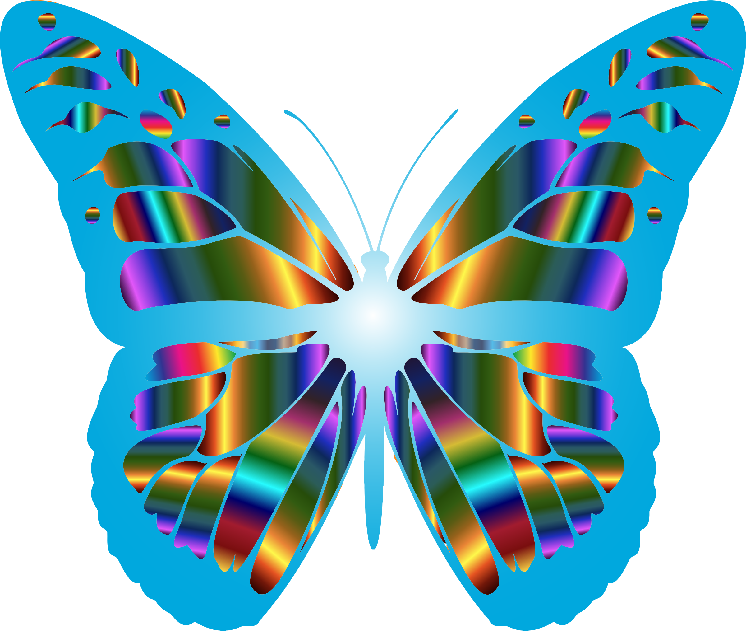 Iridescent Monarch Butterfly 8 By @gdj, A Colorful - Luxe Abstrakter Schmetterling Auf Rotem Glitter Taschenspiegel (2400x2028)