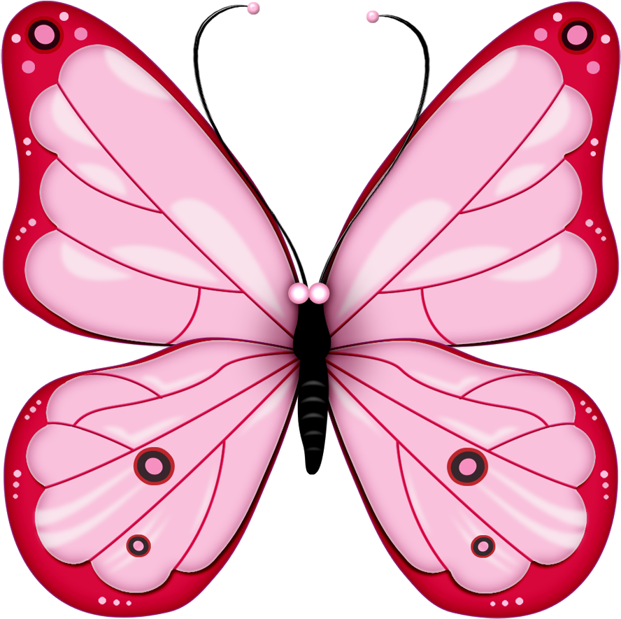 Everything Pink Clip Art - Pink Butterfly Clip Art (991x1000)