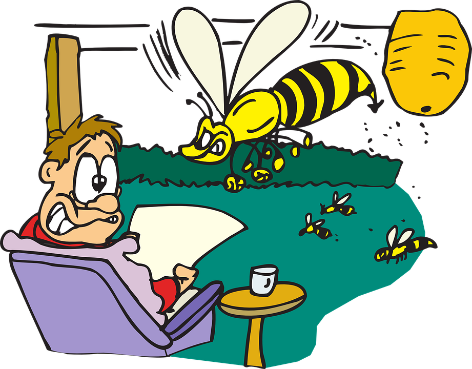 Mad Scientist Clipart 29, Buy Clip Art - Scared Of Bees (1280x1000)