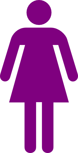 Purple Woman Figure Clip Art At Clker - Girl Stick Figure Transparent Background (300x589)