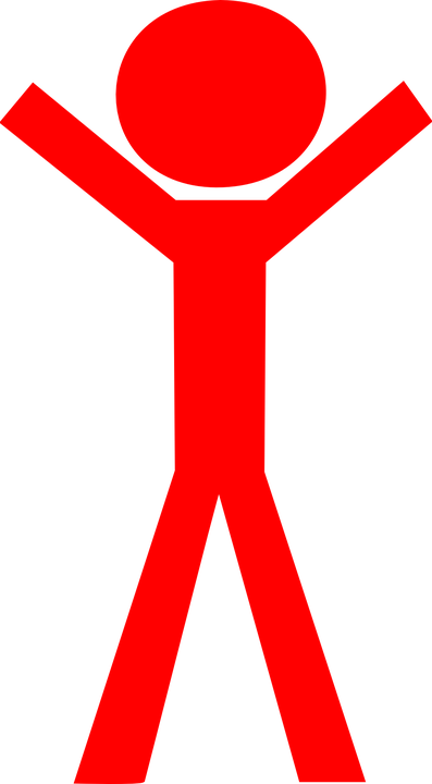 Stick Figure Vector 15, - Red Stick Figure Clip Art (397x720)