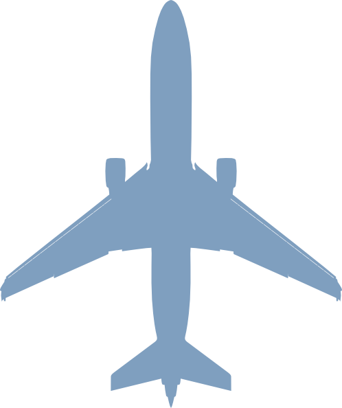 Drawn Aircraft Transparent Background - Plane Silhouette Blue (603x720)
