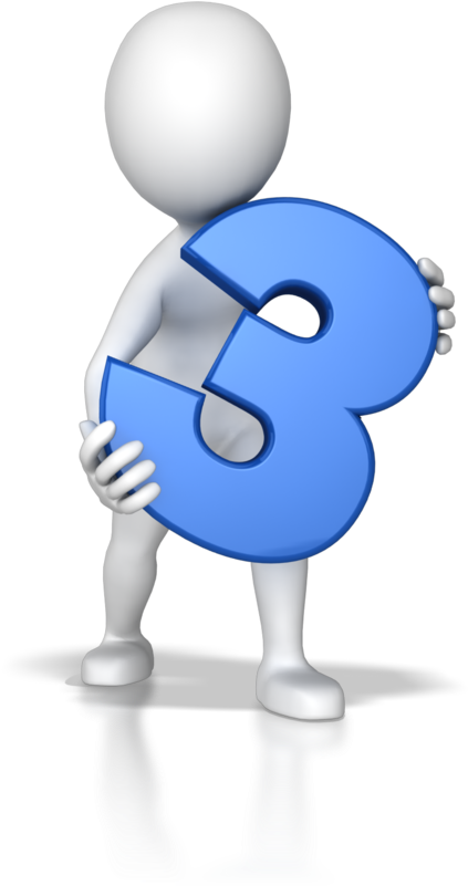 Step Three - - Stick Figure Number Clr (556x800)