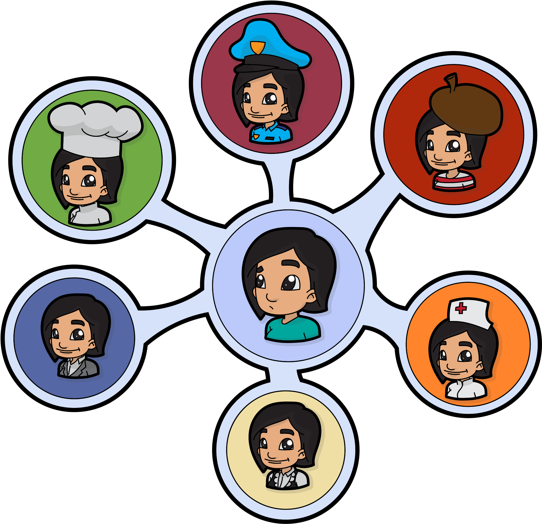 Career Change Cartoon With Different Occupations - Occupations Cartoon (2000x2019)