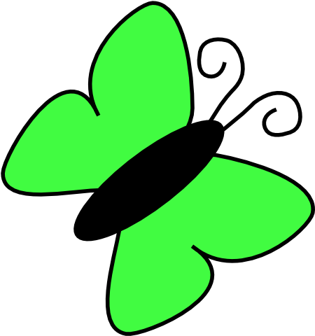 How To Set Use Light Green Butterfly Icon Png - Green Butterfly Clip Art (600x549)