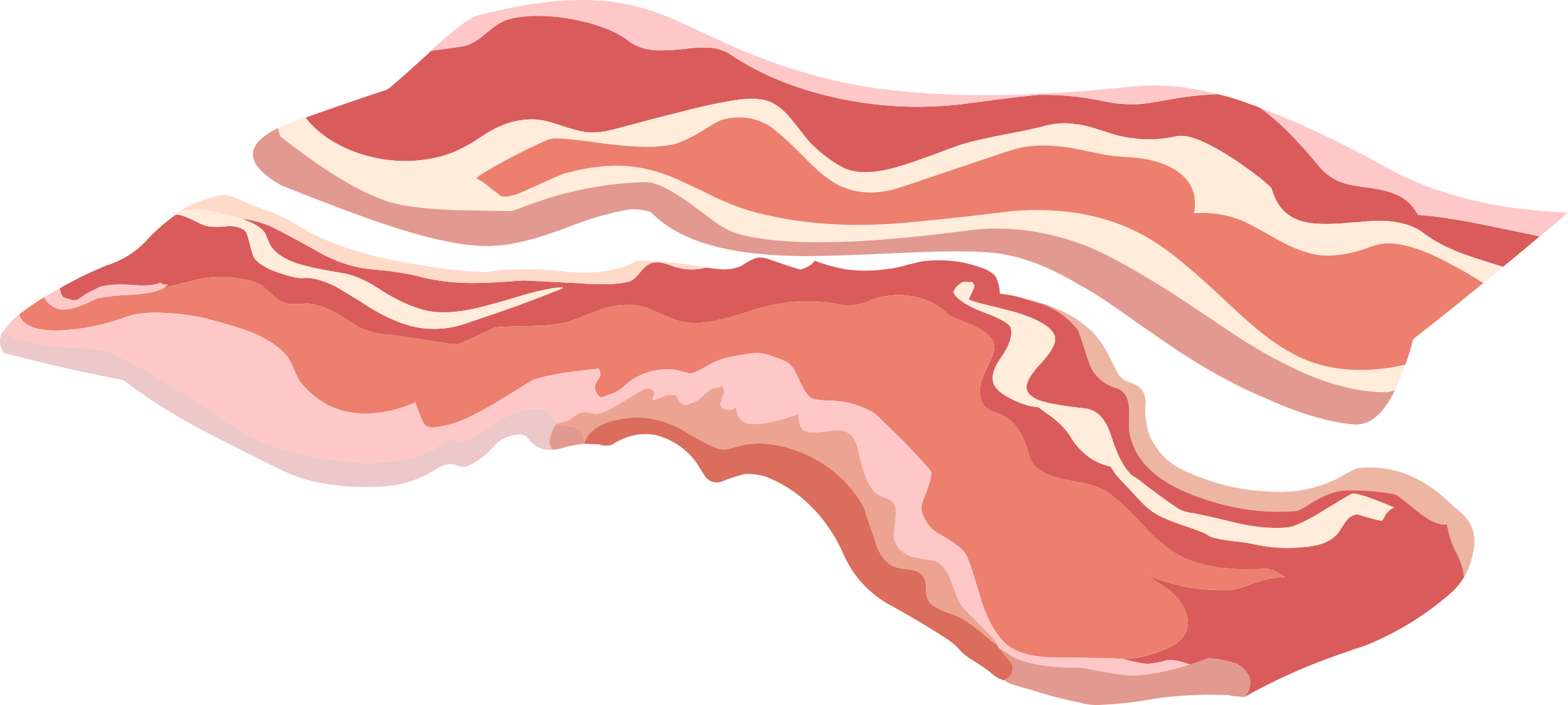 Bacon Clipart Png (2400x1079)