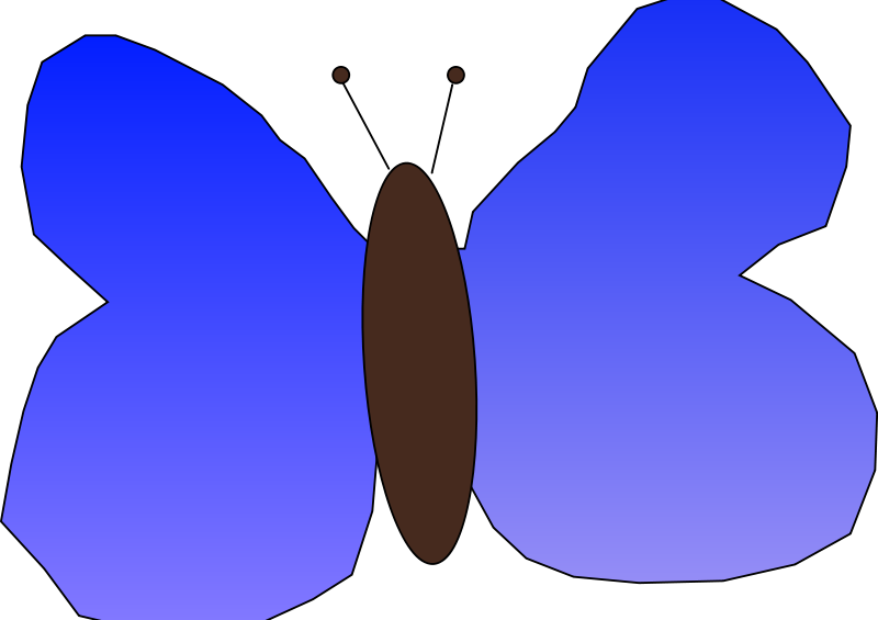 Butterfly Icon Free Pappilon - Simple Cartoon Butterfly (800x565)